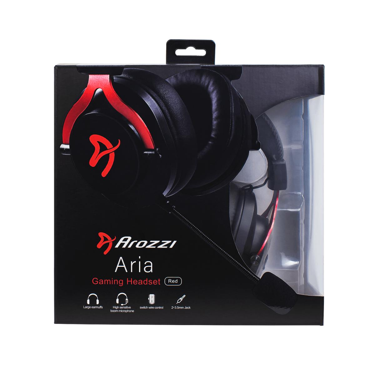 Aria Gaming Headset - Red