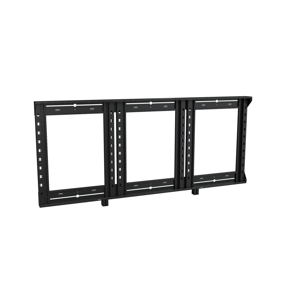 Single Display Mount - C3 Series Credenza - 32in Hieght - Steel - Black (c3-ff32-3)