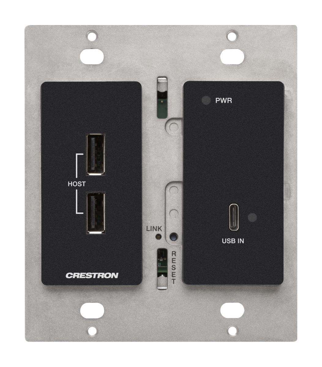 Dm Essentials 4k Transmitter - USB-c DisplayPort/ USB 2.0 Signal Extension Over CATX Cable - Wall Plate - Black