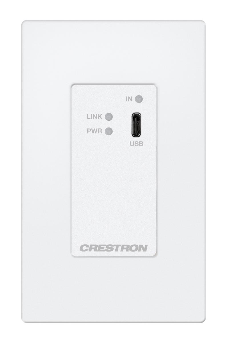 DM Lite 4K Transmitter - USB-C DisplayPort - Signal Extension over CATX Cable - Wall Plate - White