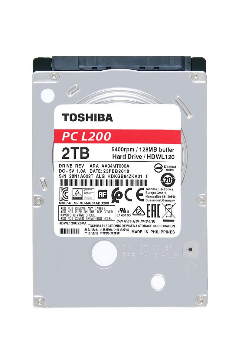 Hard Drive L200 2TB Internal 2.5in SATA 3gb/s 5400 Rpm Bulk