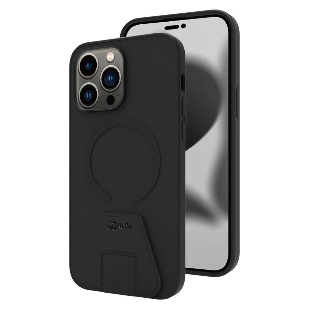 iPhone 14 Pro Stand Case Magnetic Ring Black