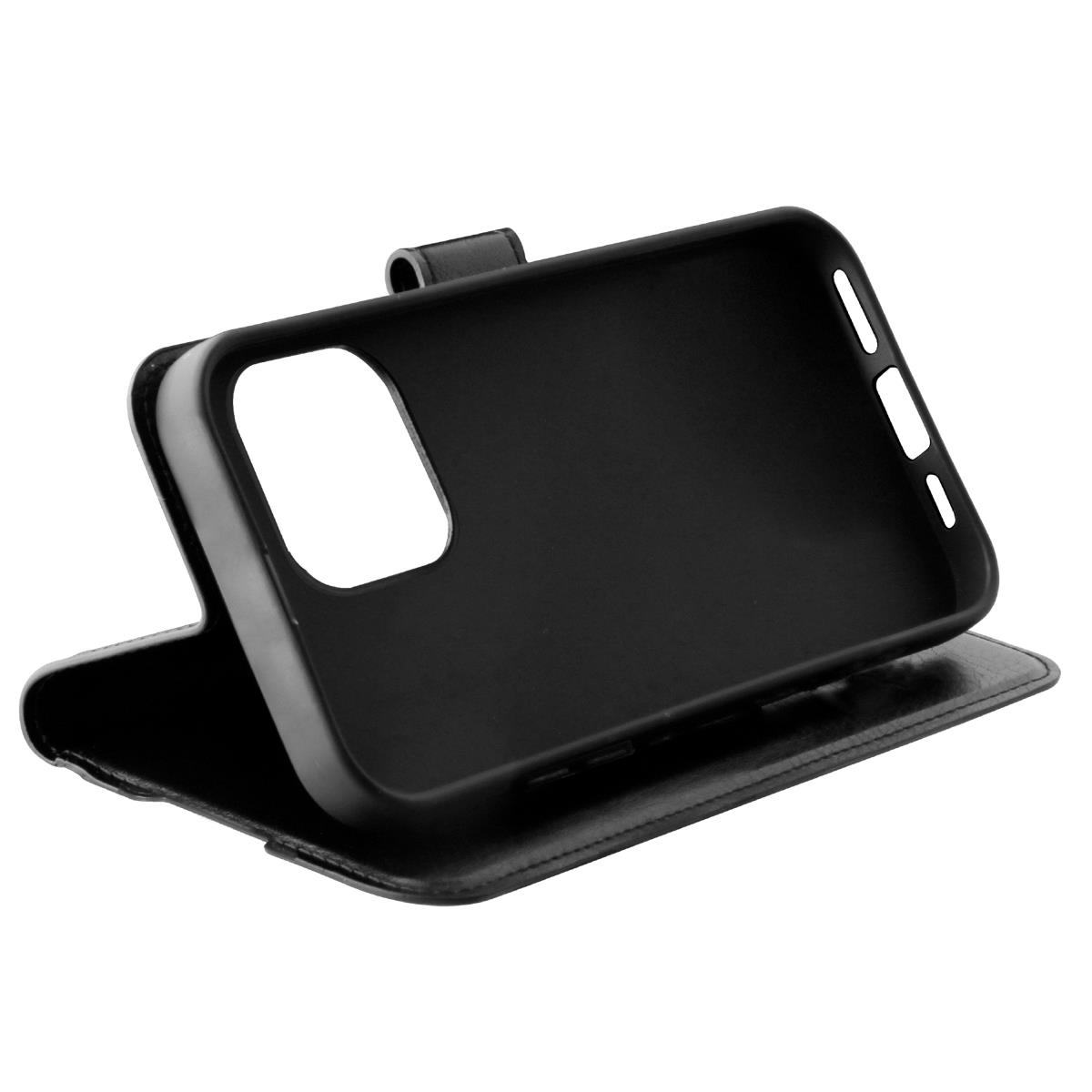 iPhone 15promax Gel Wallet Case Black