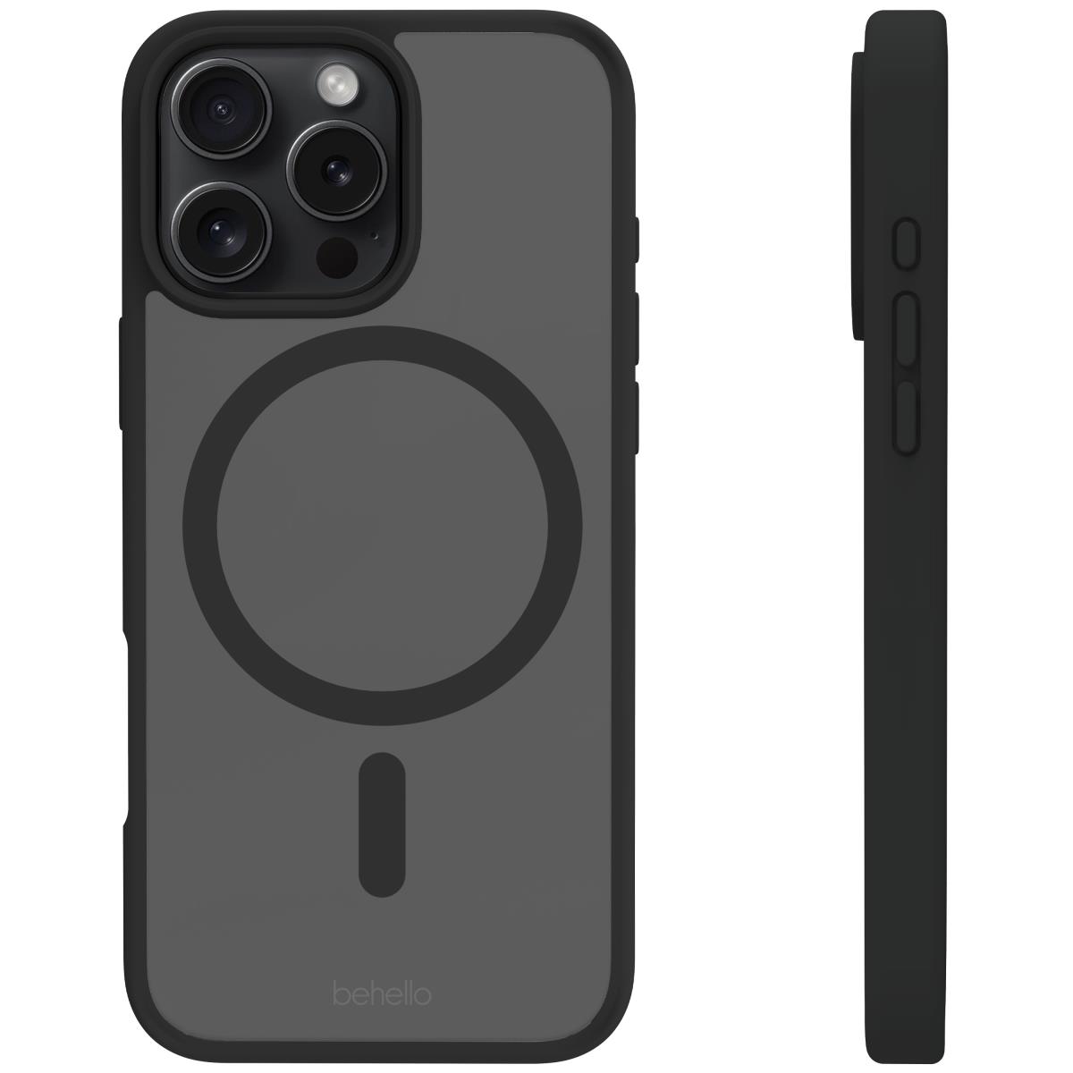Ipone 16 Pro Transparant Case Ring Black