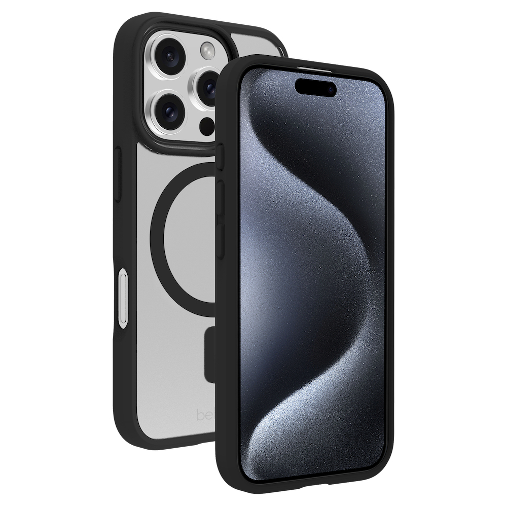 Ipone 16 Pro Transparant Case Ring Black