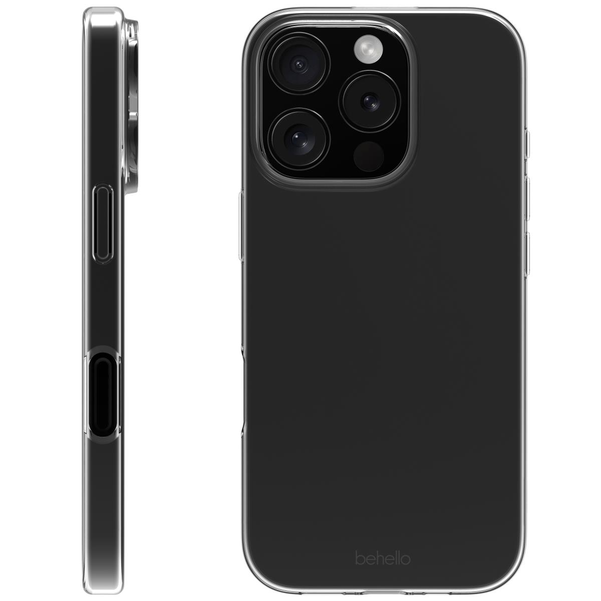 Ipone 16 Pro Max Thin Gel Case Transparent