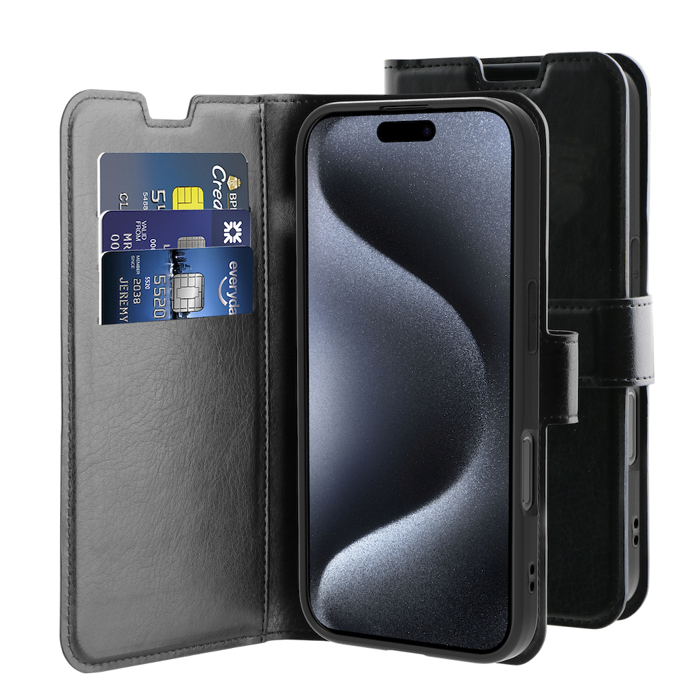 Ipone 16 Gel Wallet Case Black