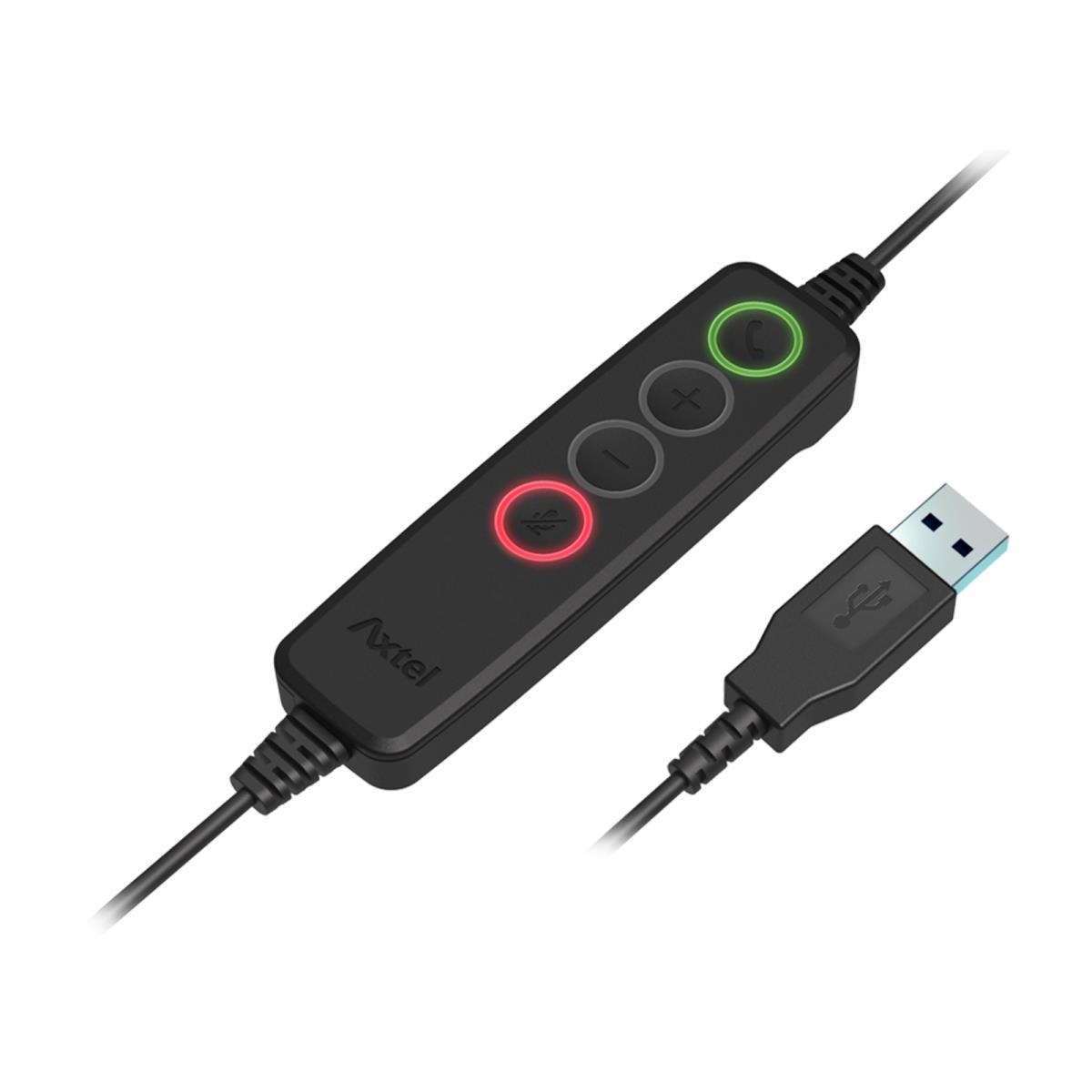 Headset Voice Uc28 Nc - Stereo - USB - Black with Redcorp logo