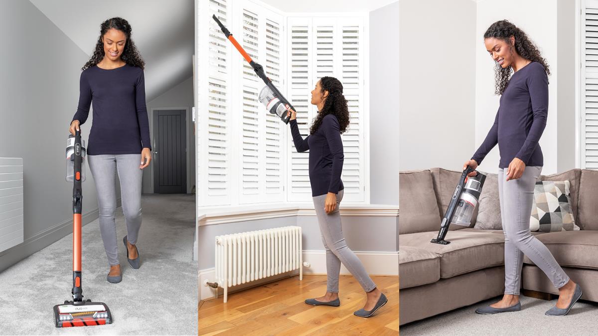 Cordless Vacuum With Anti Hair Wrap Technology And Flexology. Single Battery Runtime: 40min