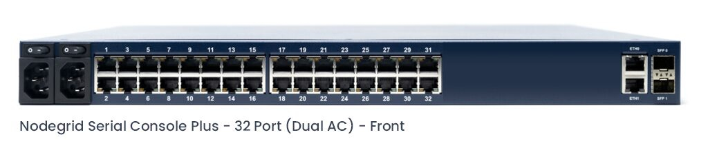 NSC Plus - 32-port  - Dual DC - 4-Core Intel CPU - 4GB DDR4 - 16GB SSD - 2x SFP 2x GbE 2x USB 3.0 (ZPE-NSCP-T32R-CORE-DAC-4G)