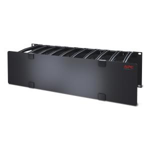 Horizontal Cable Manager, 3U x 6in Deep, Single-Sided with Cover                                    