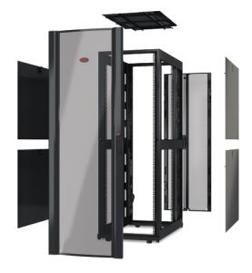 Netshelter Sx 48u 750mm Wide X 1200mm Deep Enclosure Without Sides Without Doors Black              