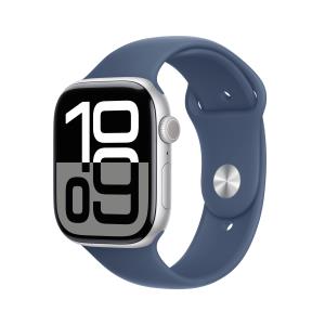 Watch Series 10 Gps 46mm Silver Aluminium Case With Denim Sport Band - S/m