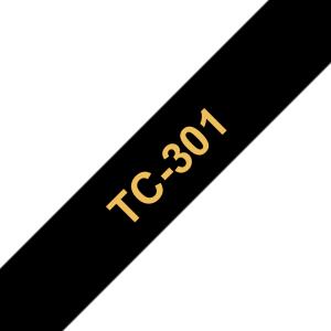 Tape 12mm Lami Gold On Black (tc301)                                                                