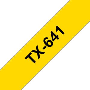 Tape 18mm Lami Black On Yellow (tx641)                                                              