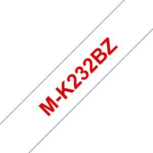 M-tape 12mm Plastic Red On White (m-k232)                                                           