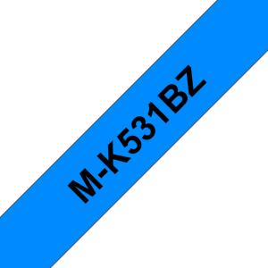 M-tape 12mm Plastic Black On Blue (m-k531)                                                          