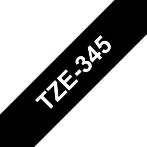 Tape 18mm Lami White On Black (tze-345)                                                             