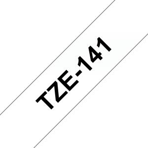 Tape 18mm Lami Black On Clear (tze-141)                                                             