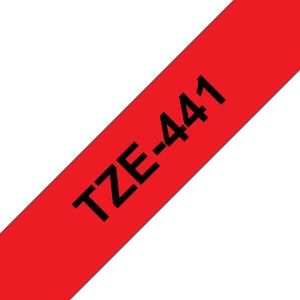 Tape 18mm Lami Black On Red (tze-441)                                                               
