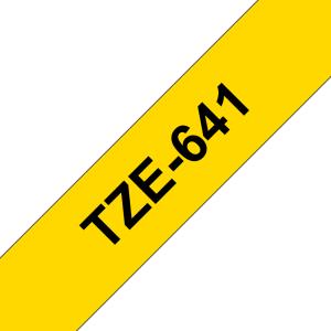 Tape 18mm Lami Black On Yellow (tze-641)                                                            