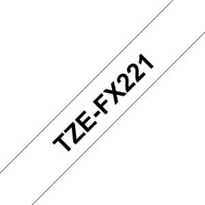 Flexible Tape 9mm Black On White (tze-fx221)                                                        
