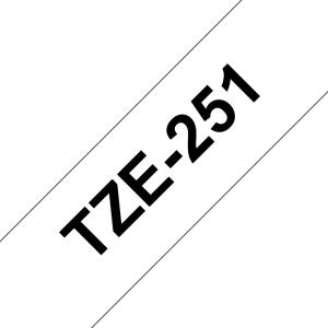 Tape 24mm Lami Black On White (tze-251)                                                             