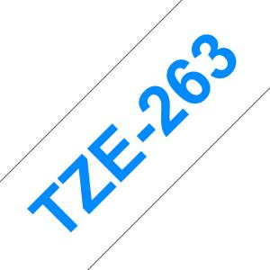 Tape 36mm Lami Blue On White (tz-e263)                                                              