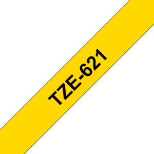 Tape 9mm Lami Black On Yellow (tze-621)                                                             