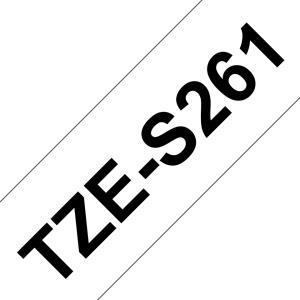 Tape 36mm Black On White Strong Adhesive (tze-s261)                                                 