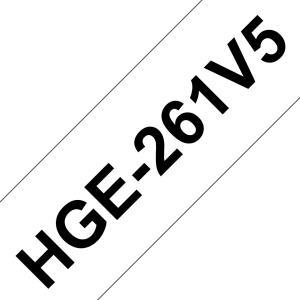 Tape 36mm High Grade Laminated Black On White 5 Pack (hge-261v5)                                    