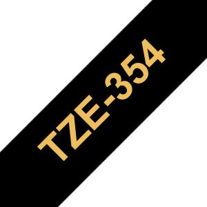Tape Tzer354 24mm Gold On Black Satin Ribbon