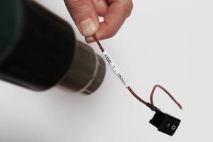 Heat Shrink Tube Tape Cassette - Hse-211e - Black On White - 5.2mm Wide