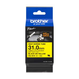 Heat Shrink Tube Tape Cassette - Hse-661e - Black On Yellow - 31.0mm Wide