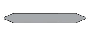 Pre-cut Pipe Marker Rolls Gray / Steam Without Pictogram 37 X 355 Mm - Per Roll Of 160 Labels
