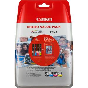 Ink Cartridge - Cli-551 C/m/y/bk Photo Value Bl