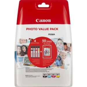 Ink Cartridge - Cli-581 Bk/c/m/y Blister W/o Sec Photo Value Pack