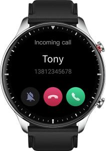 GTR2 Obsidian Black Stainless steel Leather Straps AMOLED Display 20-day Long Battery Life All-round