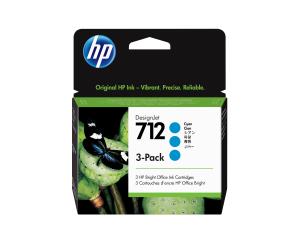 Ink Cartridge - No 712 - 29ml - Cyan - 3 Pack