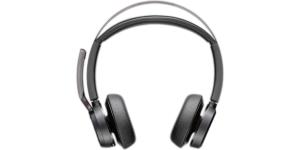 Headset Voyager Focus 2 Microsoft - Stereo - Bluetooth/USB-C - USB-C/A Adapter + Charging Stand