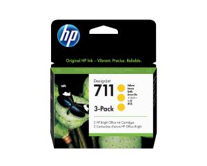 Ink Cartridge - No 711 - 29ml - Yellow - 3 Pack
