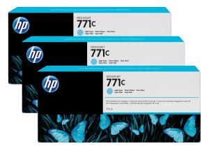 Ink Cartridge - No 771c - 775ml  - Light Cyan - 3 Pack