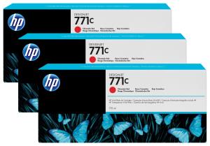 Ink Cartridge - No 771c - 775ml  - Chromatic Red - 3 Pack