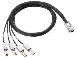 HP Mini SAS High Density to 4-lane Mini SAS External Fanout 4 Meter Cable                           