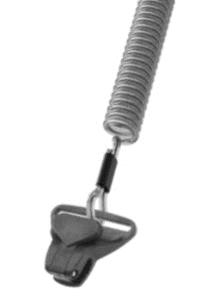 Ec30 Vest / Garment Clip With Coiled Tether And Adapter