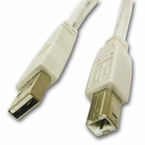 USB 2.0 A/B Cable - White - 2m
