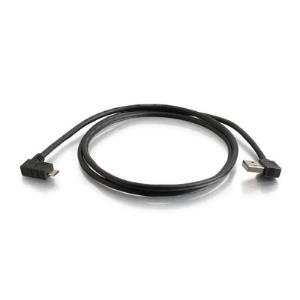 USB 2.0 A Right Angle Male to Micro-USB B Right Angle Male Cable - 1m