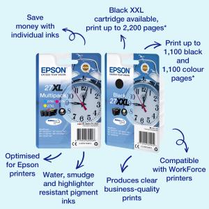 Ink Cartridge - 27 Alarm Clock - 6.2ml - Black Blister Pack
