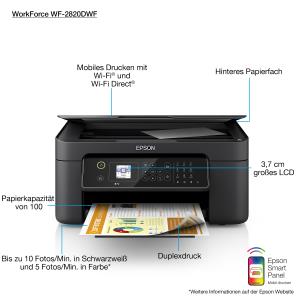 Workforce Wf-2840dwf - Color Multifunction Printer - Inkjet - A4 - Wi-Fi/ USB
