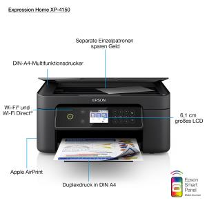 Expression Home Xp-4150 - Flexible Multifuction Printer - Inkjet - A4 - Wi-Fi / USB Black